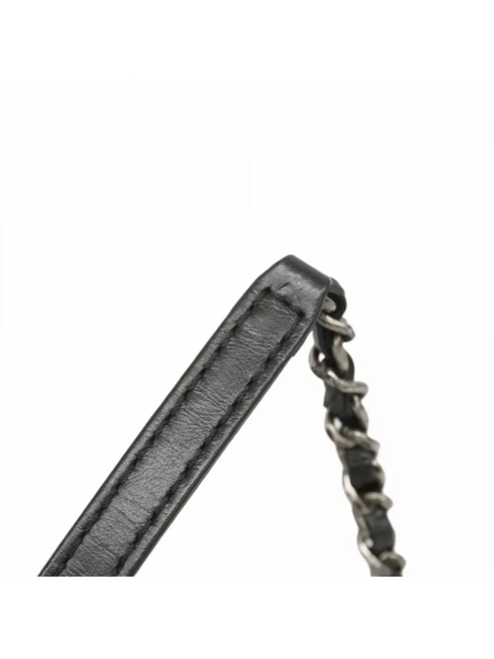 Chanel Handbag Black Gray Silver 2-Way Bag - Picture 10 of 10